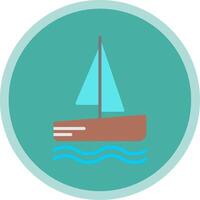 Catamaran Flat Multi Circle Icon vector