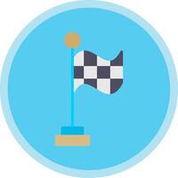 Racing Flag Flat Multi Circle Icon vector