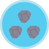 Boulder Flat Multi Circle Icon vector