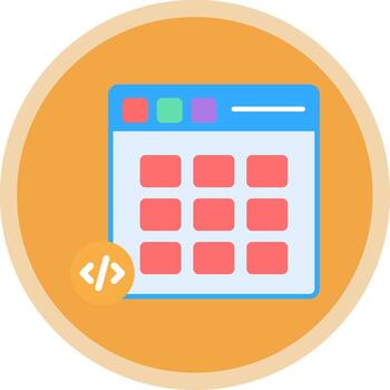 Module Flat Multi Circle Icon vector