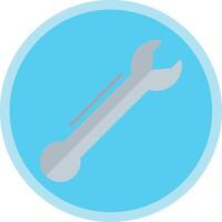 Lug Wrench Flat Multi Circle Icon vector