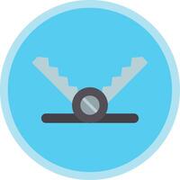Trap Flat Multi Circle Icon vector