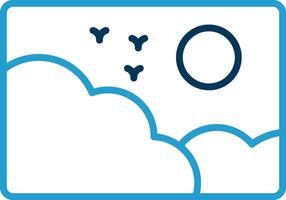 Picture Line Blue Two Color Icon vector