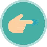 Pointing Right Flat Multi Circle Icon vector