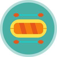 Raft Flat Multi Circle Icon vector