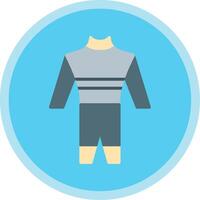 Wetsuit Flat Multi Circle Icon vector