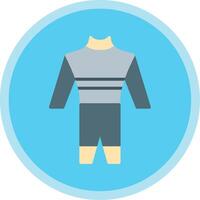 Wetsuit Flat Multi Circle Icon vector