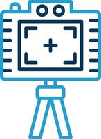 Photo Line Blue Two Color Icon vector