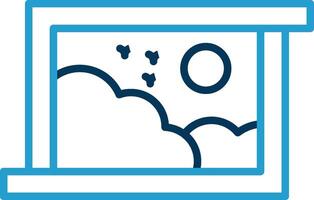 Image Line Blue Two Color Icon vector