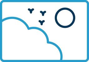 Picture Line Blue Two Color Icon vector