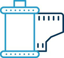 Cartridge Line Blue Two Color Icon vector