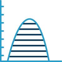 Levels Line Blue Two Color Icon vector