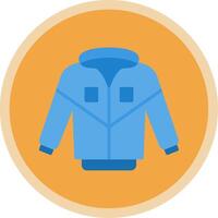 chaqueta plano multi circulo icono vector