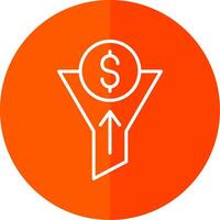 Traffic Conversion Line Yellow White Icon vector