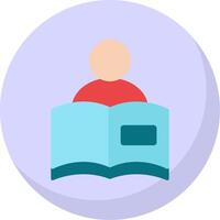 Reading Book Flat Bubble Icon vector