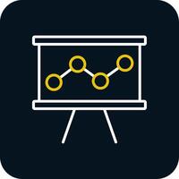 Competitive Analysis Line Yellow White Icon vector