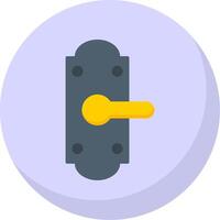 Door Lock Flat Bubble Icon vector