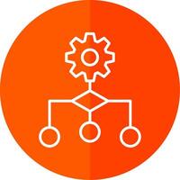 Algorithm Line Yellow White Icon vector