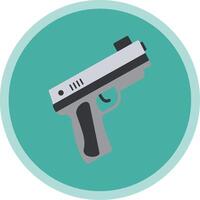 pistola plano multi circulo icono vector