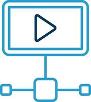 Line Blue Two Color Icon vector