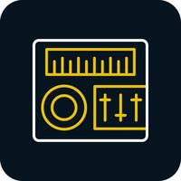 Sound Mixer Line Yellow White Icon vector