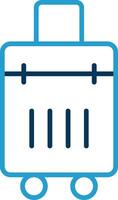 Bag Line Blue Two Color Icon vector