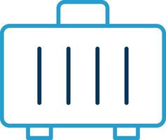 Suitcase Line Blue Two Color Icon vector