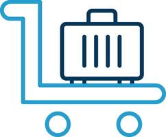 Trolley Line Blue Two Color Icon vector