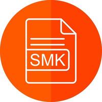 smk archivo formato línea amarillo blanco icono vector