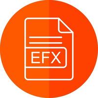 EFX File Format Line Yellow White Icon vector