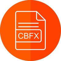 CBFX File Format Line Yellow White Icon vector