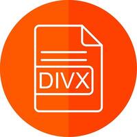 DIVX File Format Line Yellow White Icon vector