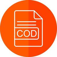 COD File Format Line Yellow White Icon vector
