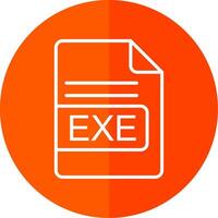 EXE File Format Line Yellow White Icon vector