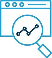 Web Monitoring Line Blue Two Color Icon vector