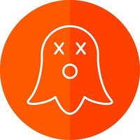 Ghost Line Yellow White Icon vector