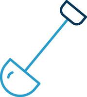 Shovel Line Blue Two Color Icon vector