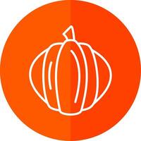 Pumpkin Line Yellow White Icon vector