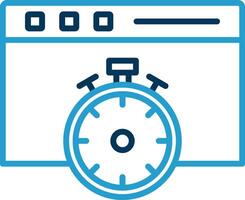 Fast Access Line Blue Two Color Icon vector