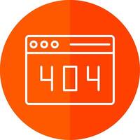 Error 404 Line Yellow White Icon vector