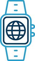 Internet Line Blue Two Color Icon vector