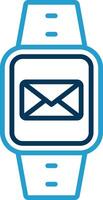 Message Line Blue Two Color Icon vector