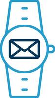 Message Line Blue Two Color Icon vector