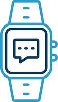 Message Line Blue Two Color Icon vector