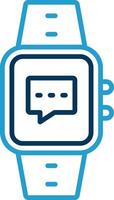 Message Line Blue Two Color Icon vector