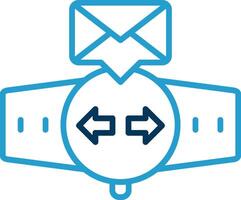 Message Line Blue Two Color Icon vector