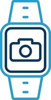 Camera Line Blue Two Color Icon vector