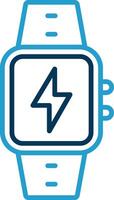 Charge Line Blue Two Color Icon vector