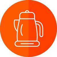 Kettle Line Yellow White Icon vector
