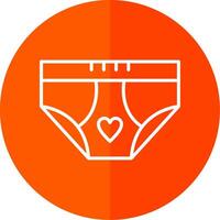 Underwear Line Yellow White Icon vector